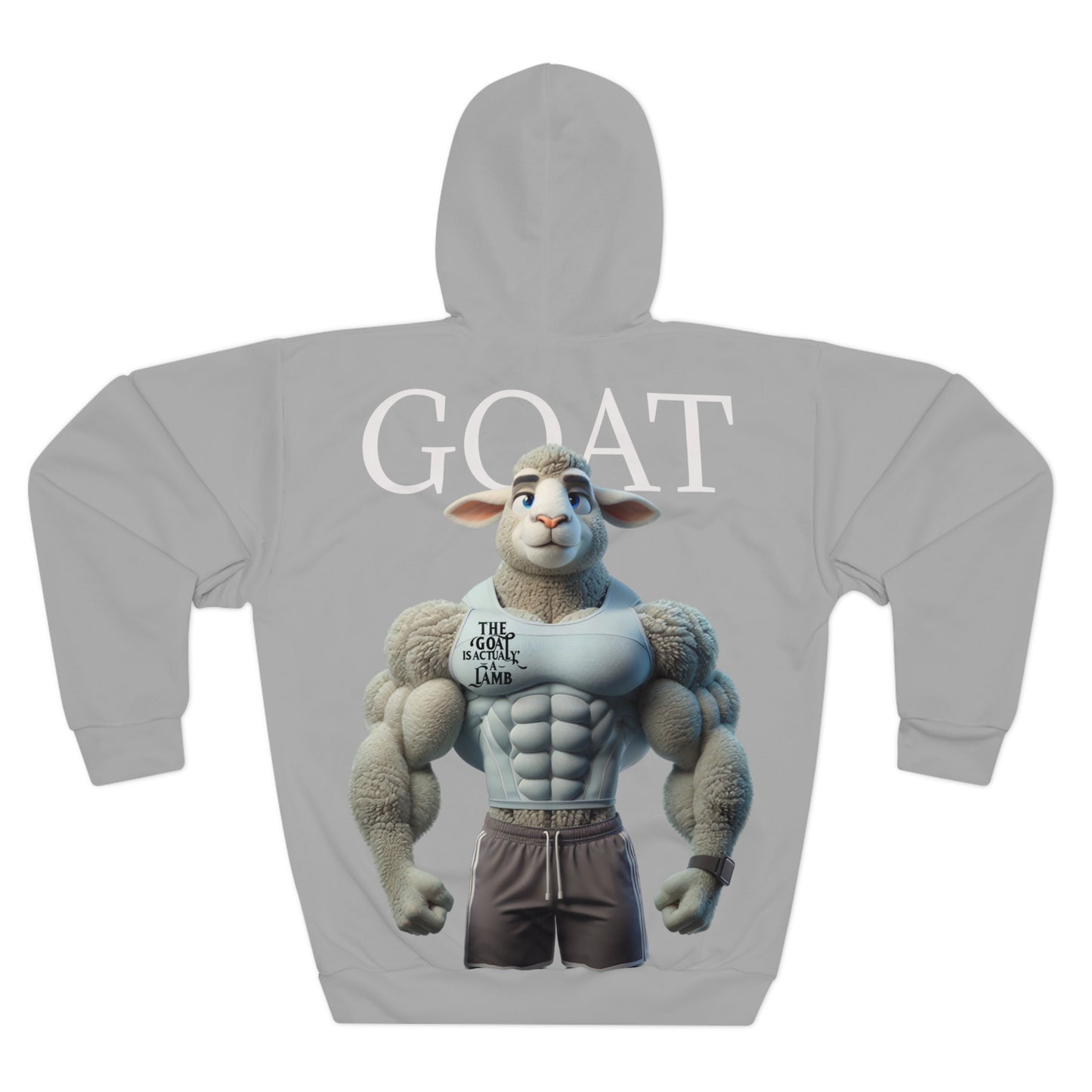 Funny Unisex Pullover Hoodie - 'The GOAT is a Lamb' Graphic